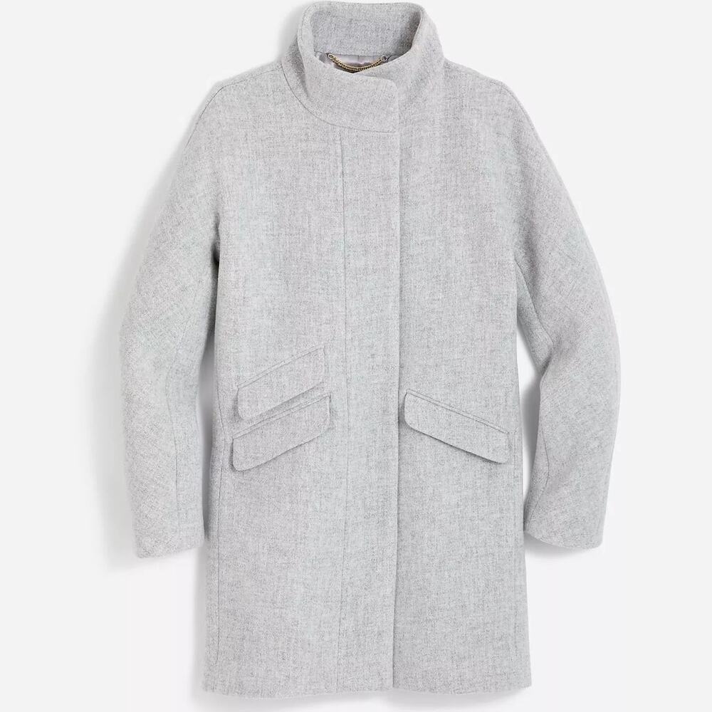 j.crew | cocoon coat in italian stadium-cloth wool zip up blazer sz 4